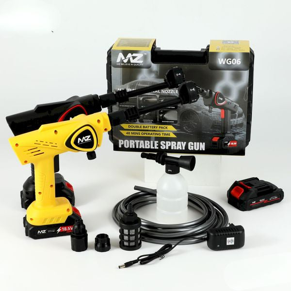 MZ Portable High Pressure Washer Gun – With Heavy 18.5 V Dual Battery | Multi-Purpose Machine|