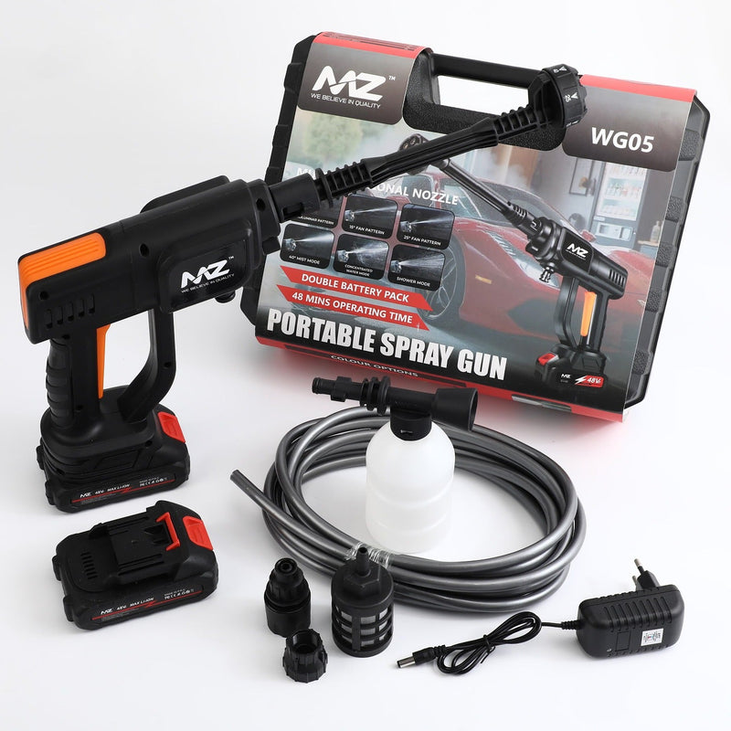 MZ Portable High Pressure Washer Gun – With Heavy 18.5 V Dual Battery | Multi-Purpose Machine|