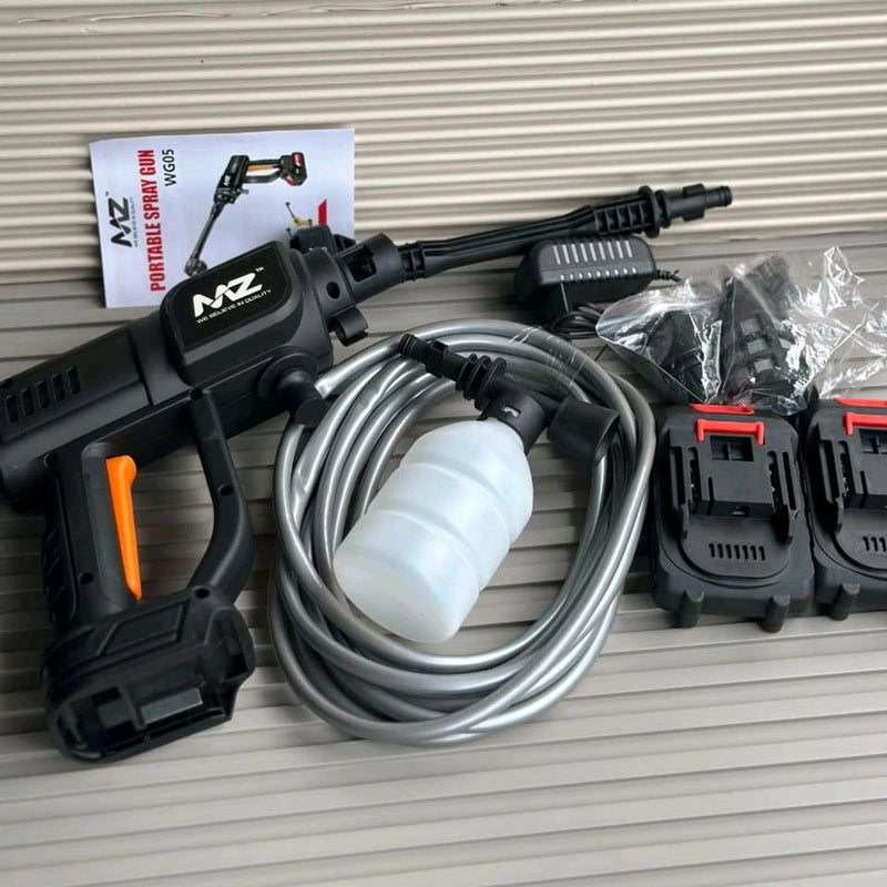 MZ Portable High Pressure Washer Gun – With Heavy 18.5 V Dual Battery | Multi-Purpose Machine|