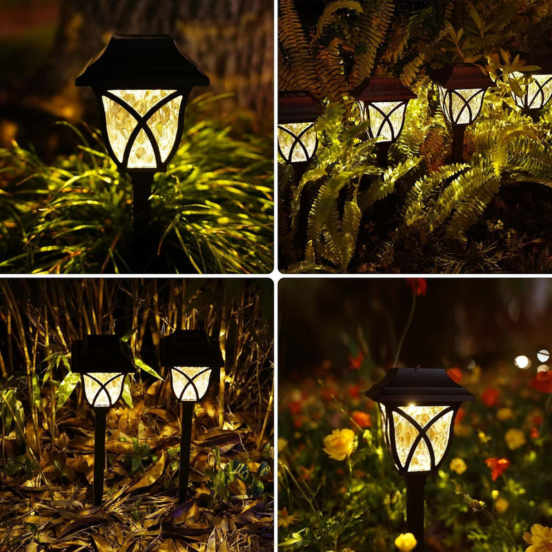 Solar Pathway Lights Outdoor Garden Lights (2 Pcs)