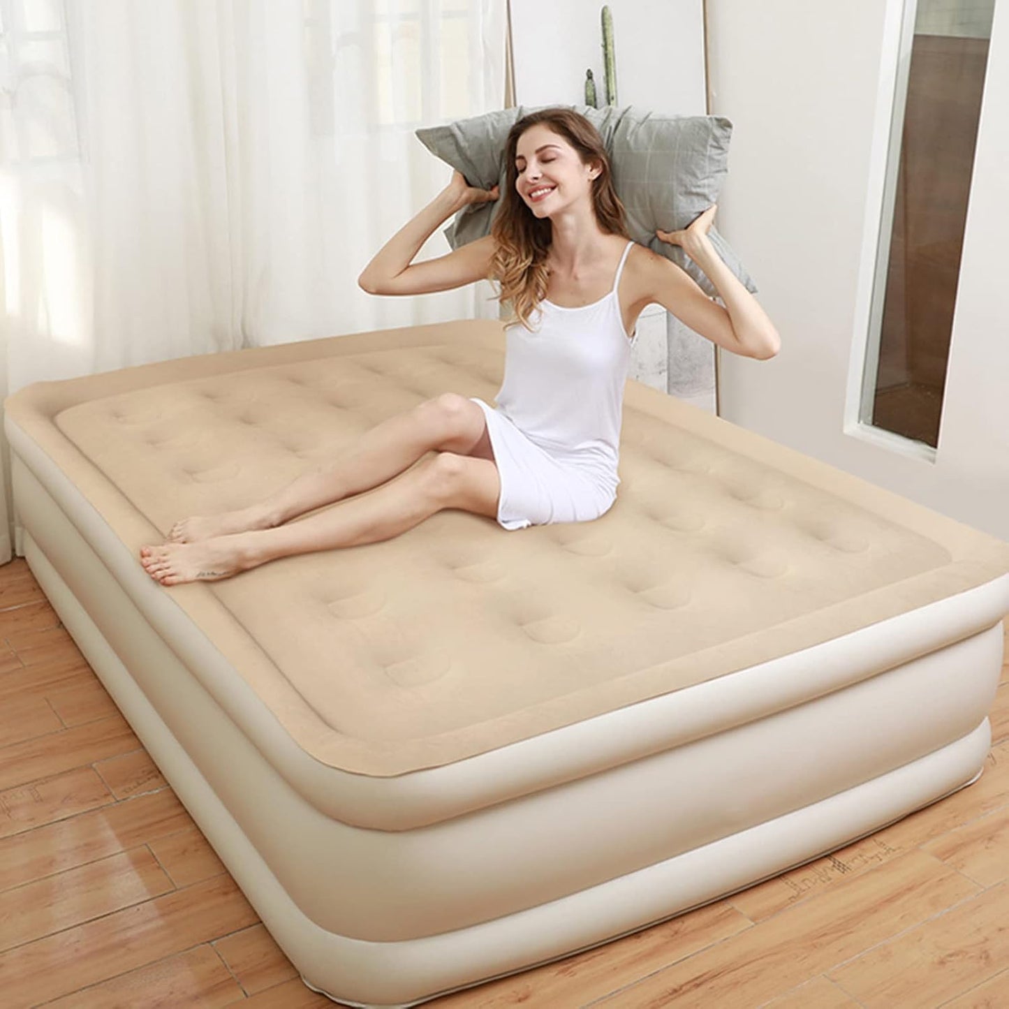 Portable Inflatable Folding Lazy Bed (190x100x40 Cm / 1 Pc)