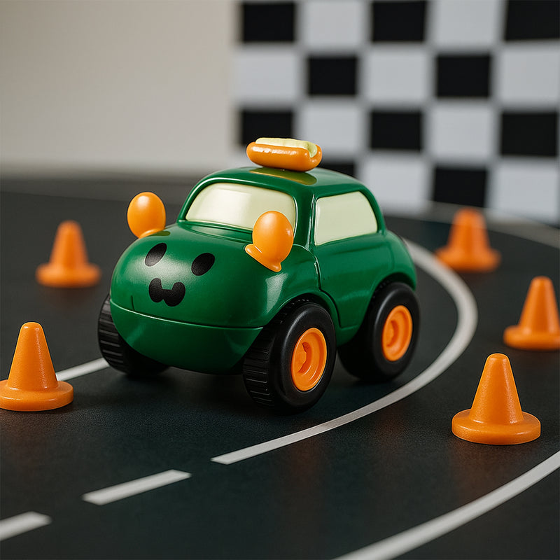 Cartoon Pull-back Car Toy Set For Kids (12 Pc)