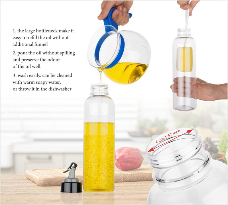 Oil Dispenser / Transparent Plastic Oil Bottle (1 Ltr)