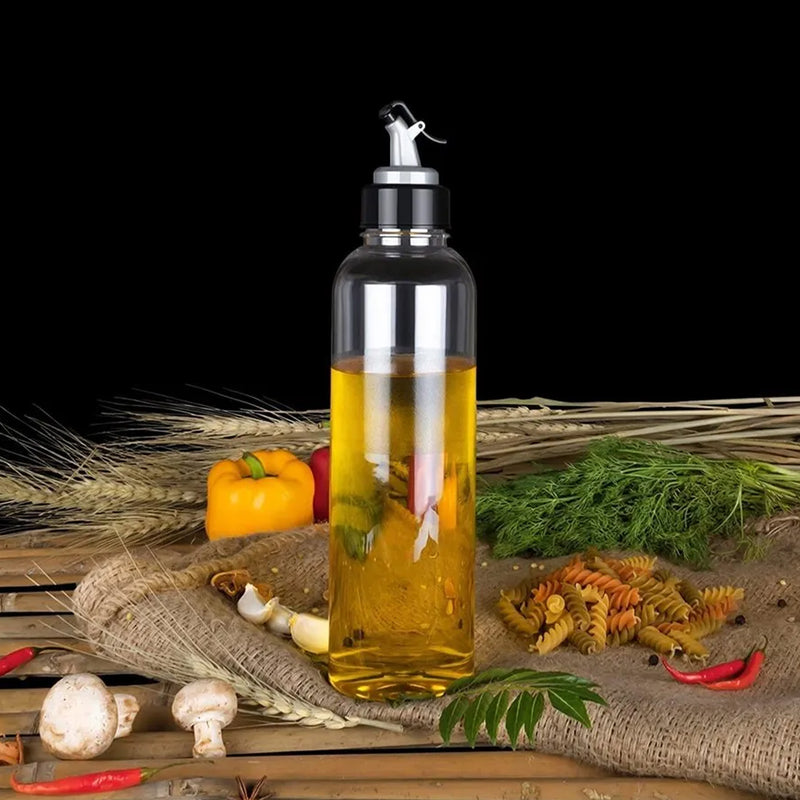 1ltr Oil Dispenser with Lid - Clear Drip Free Spout Controlled Use