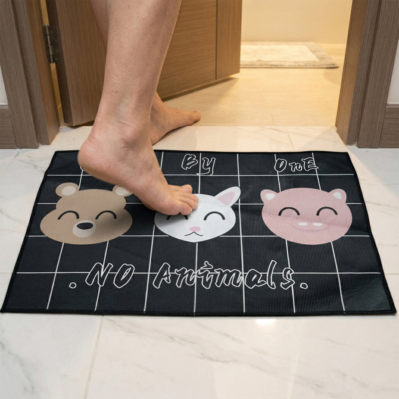 Printed Anti Slip Floor Mat Set (2 Pc 115x40 + 58x40 Cm)