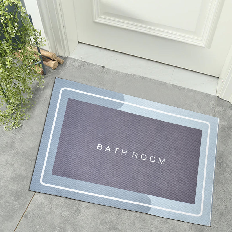 Square Bathroom Mat, Water Absorbent & Anti-slip (57x38cm)