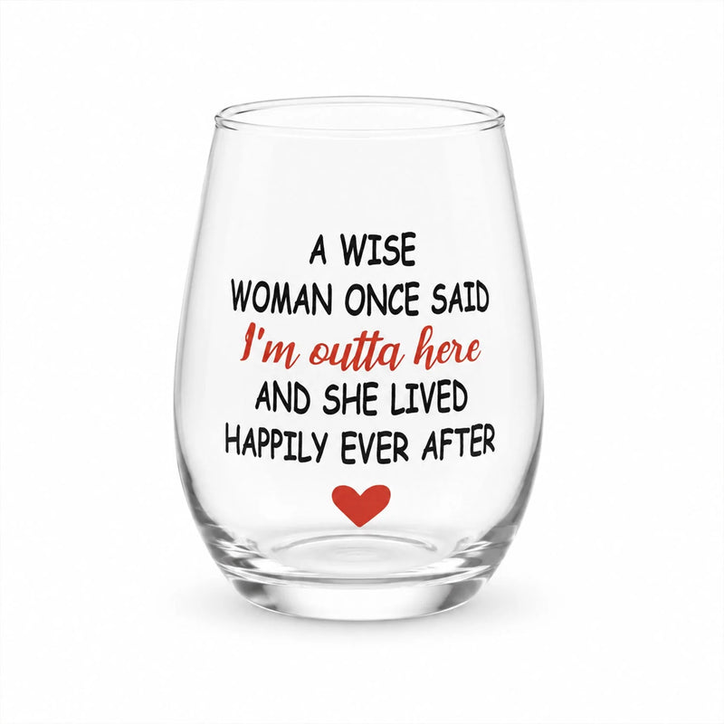 Printed Quote Drinking Glass Tumbler For Wine And Everyday Beverages (1 Pc)