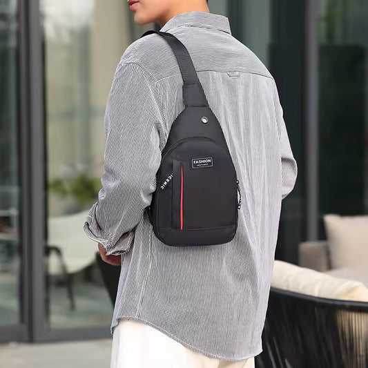 Waterproof Anti Theft Cross-body Bag, USB Charging, Earphone Hook Sling (1 Pc)