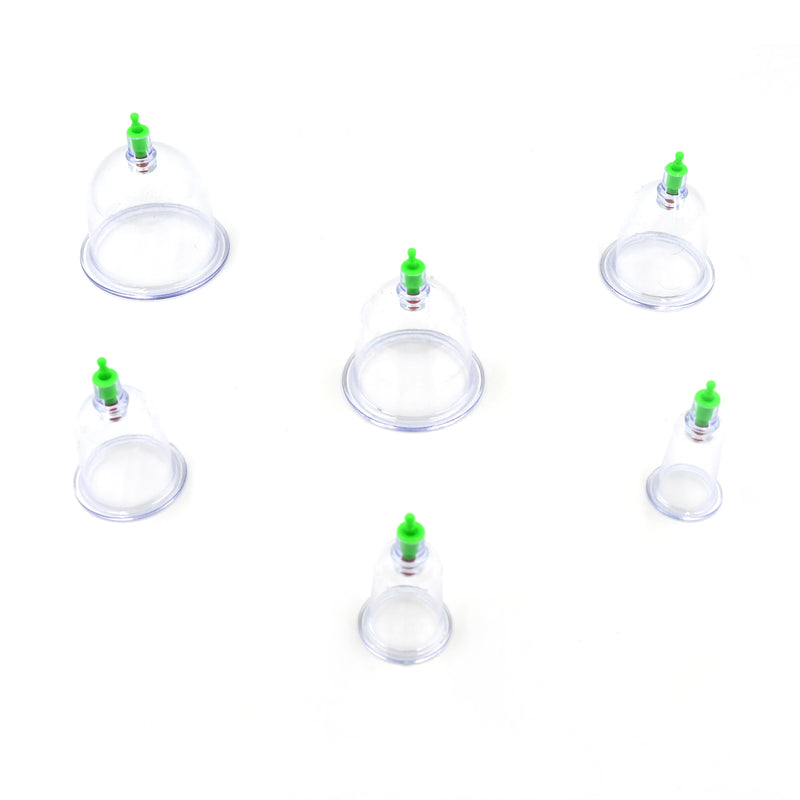 6614a Vacuum Cupping Set 6 Pcs Kit Pull Out A Vacuum Apparatus Therapy Relax Massagers Curve Suction Pumps