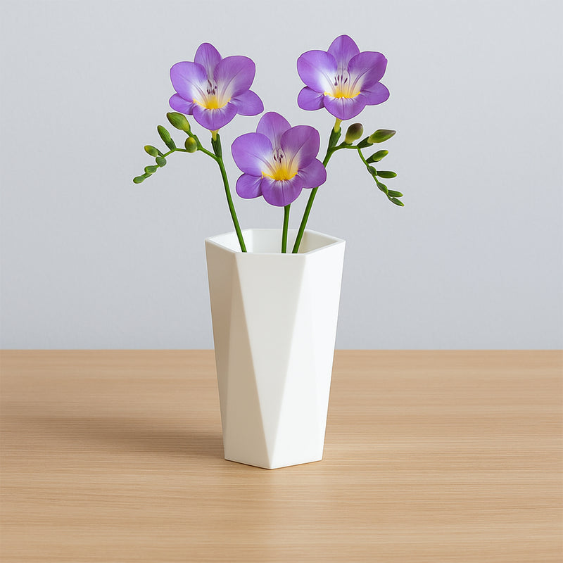 Modern Geometric Hexagon Plastic Flower Vase