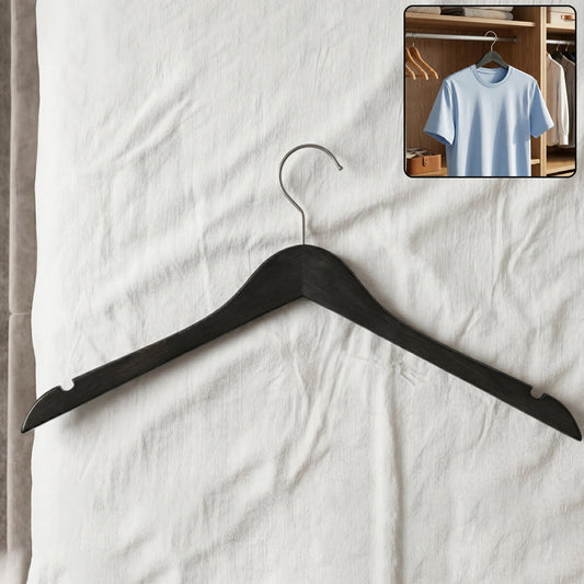 Premium Cloth Hanger With Metal Hook For Shirt Coat And Tops Wardrobe (1 Pc)