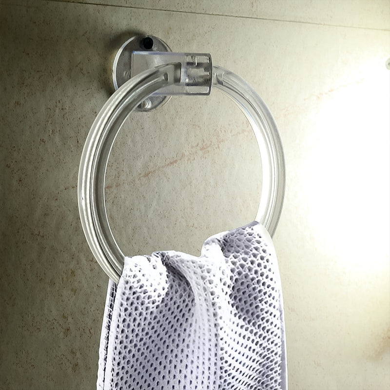 Unbreakable Abs Round Towel Ring Wall Mounted Stand  Holder (1 Pc)
