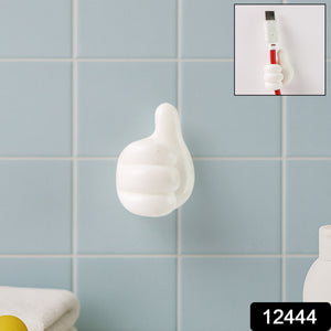 White Multifunctional Multi Functional Hand Shape Wall Clip Hanger Keys Cable Holder