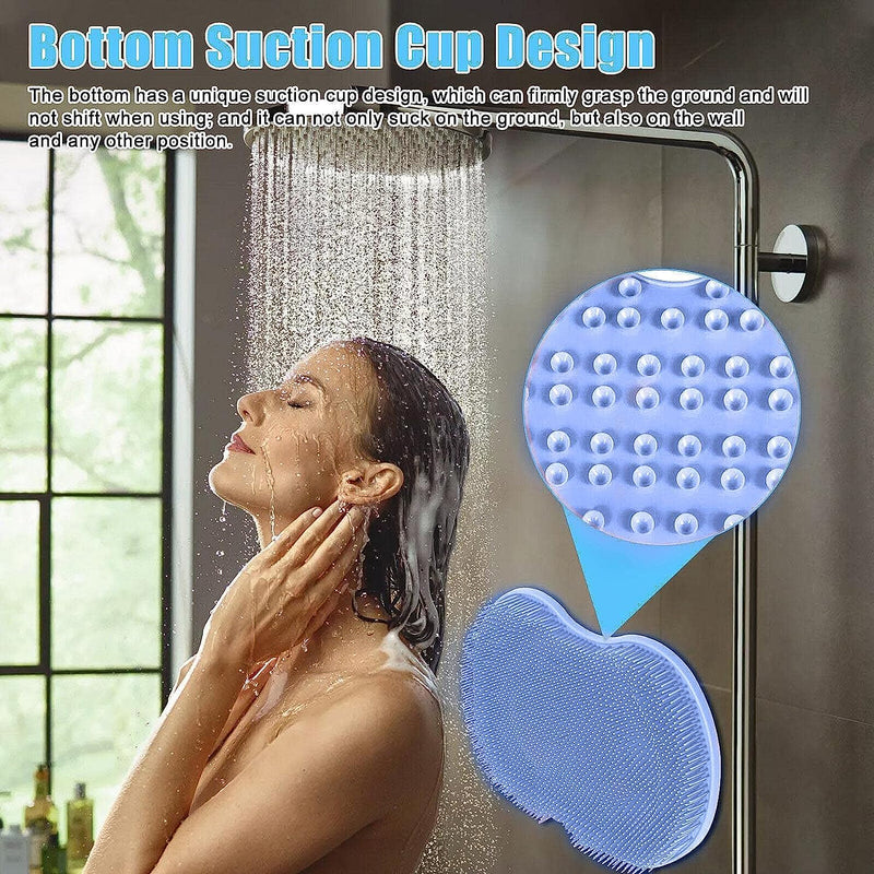 Silicone Bath Massage Cushion With Suction Cup / Shower Foot Scrubber Bathroom Mat
