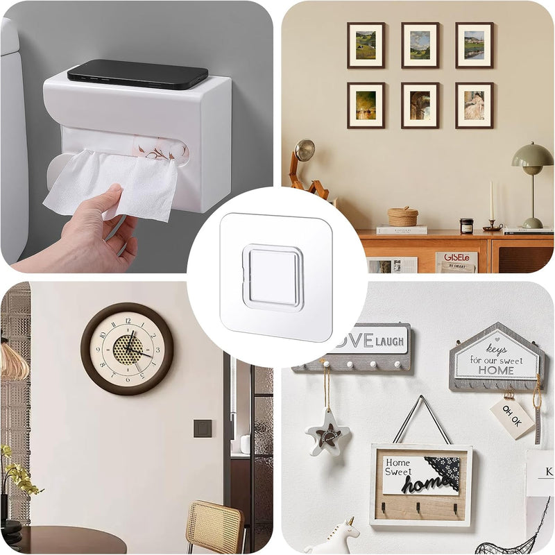 Transparent Adhesive Wall Mount Utility Sticker (1 Pc)