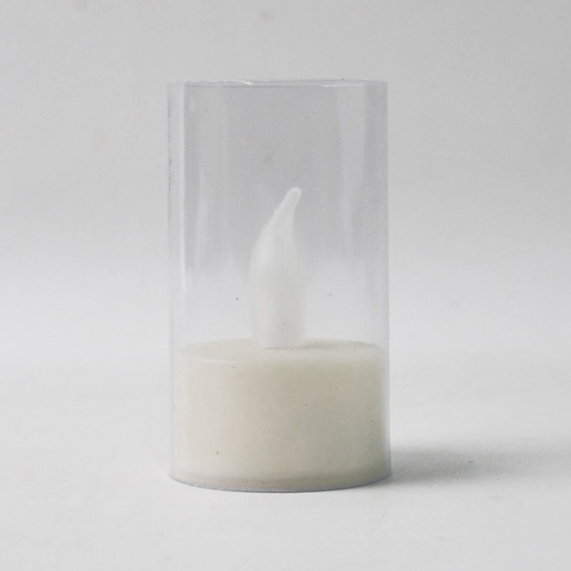 Flameless Candles With Transparent Plastic Covers Set Of 24 Pcs Led