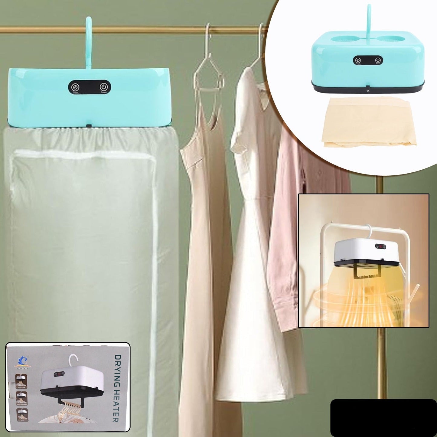Portable Clothes Folding Dryer (1 Pc)