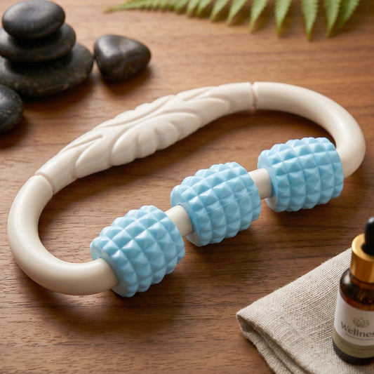 Handheld 3 Roller Body Massager Ring For Muscle Relaxation Arms And Legs (1 Pc)