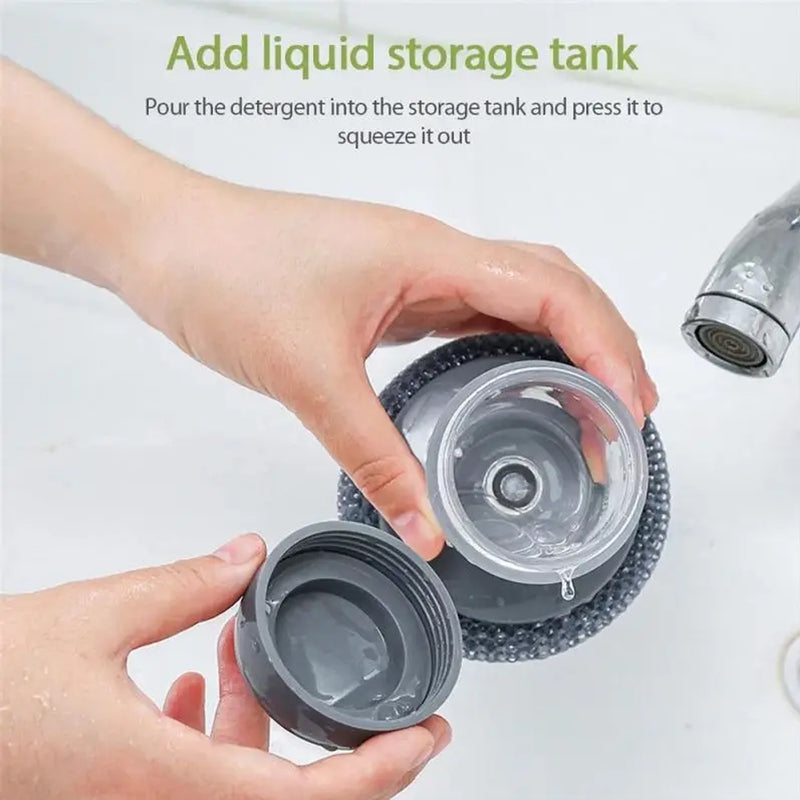 Soap Dispensing Palm Brush With Dispenser