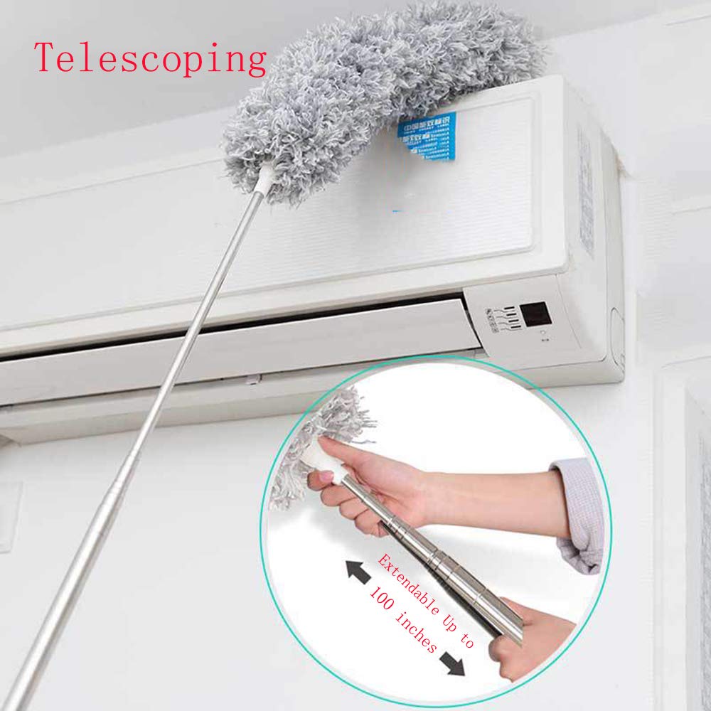 Microfiber Duster With 100 Inches Extendable Handle Pole