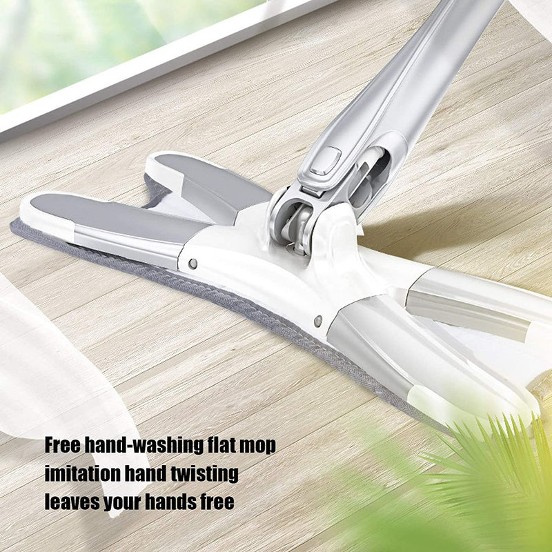 X Shape Mop Floor Cleaning Hands-free With 1 Super-absorbent Microfiber Pads.