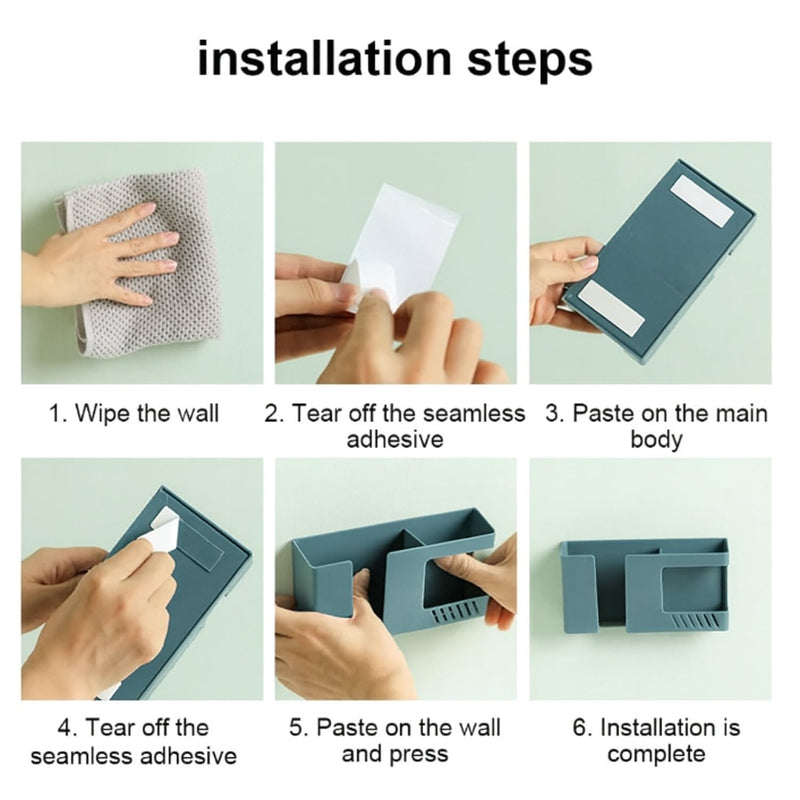 Wall Mounted Storage Holder – Mobile and Remote Control Organizer (1 Pc)