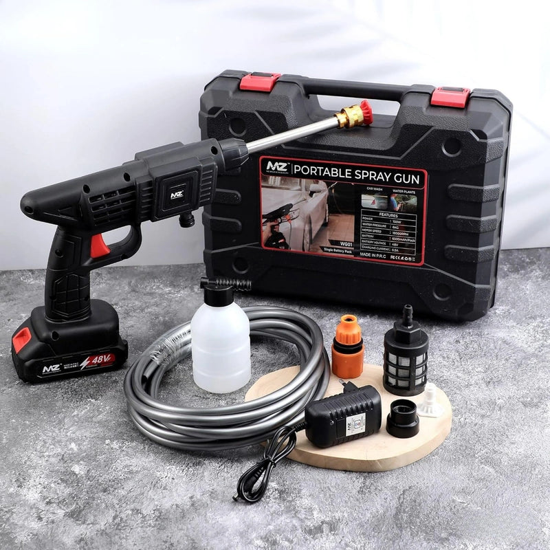 Wireless High Pressure Car Washer Water Spray Gun Double Battery| Rechargeable|(1 Set)