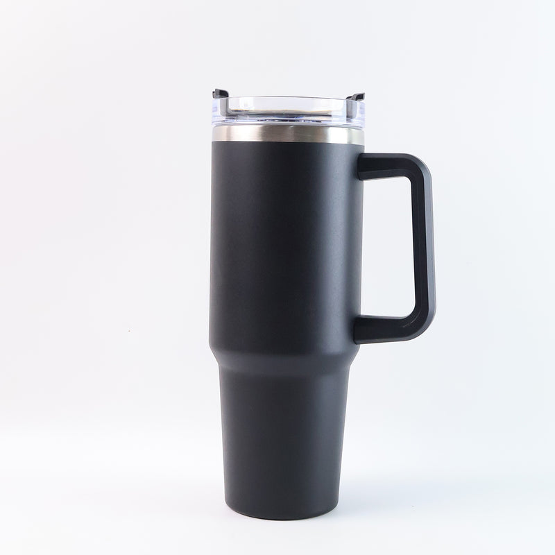 Premium Stainless Steel Vacuum Insulated Travel Mug With Straw And Handle (1200ml)