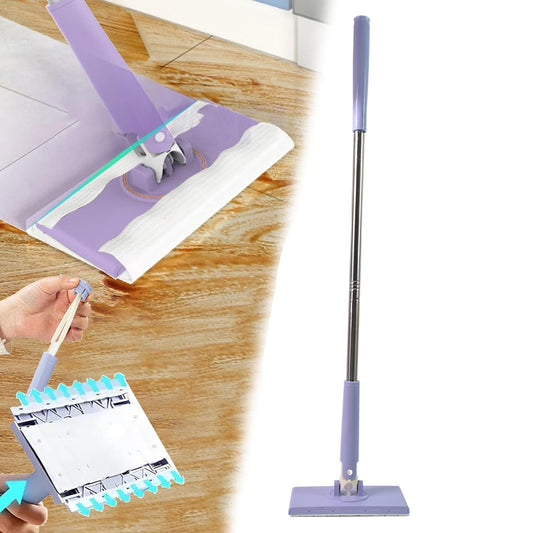 Mini Mop With Push & Pull Cloth Changing Handle