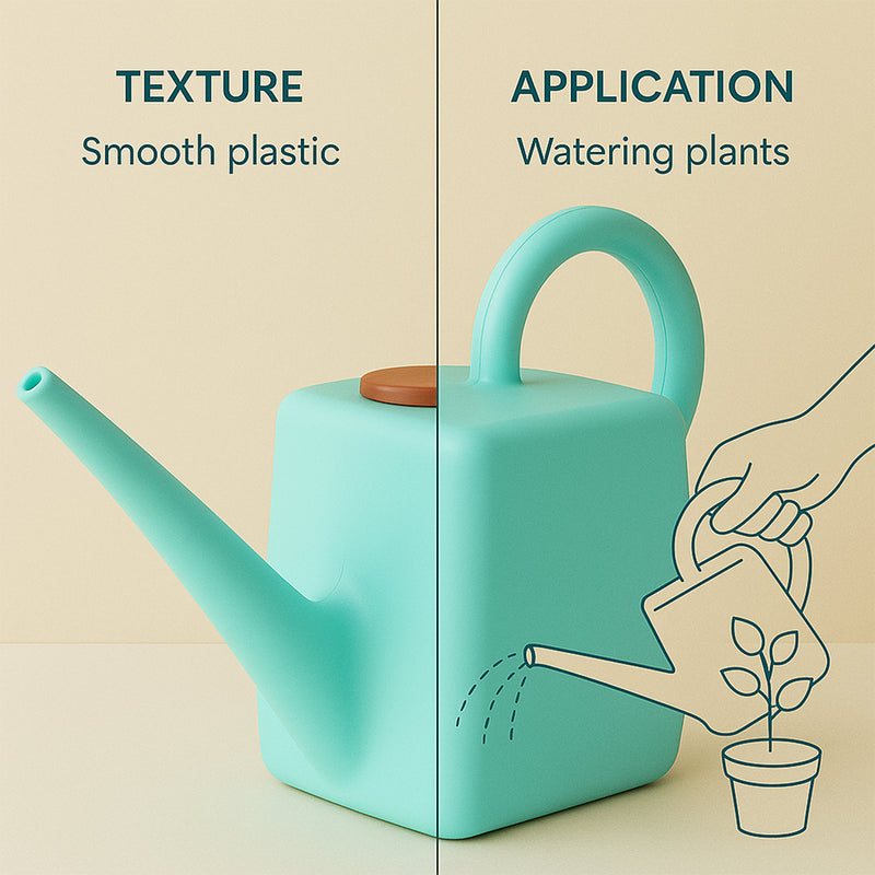 Plastic Gardening / Watering Can With Long Spout & Ergonomic Handle (2 Litre)