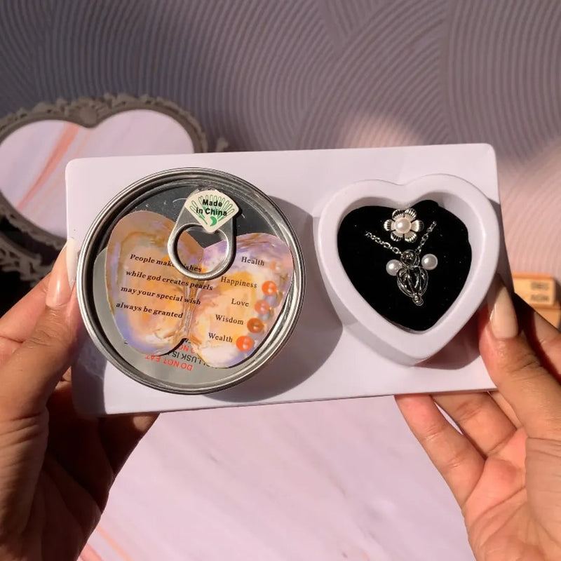 💖 Love Pearl Necklace Set – Premium Edition (With Gift Box)