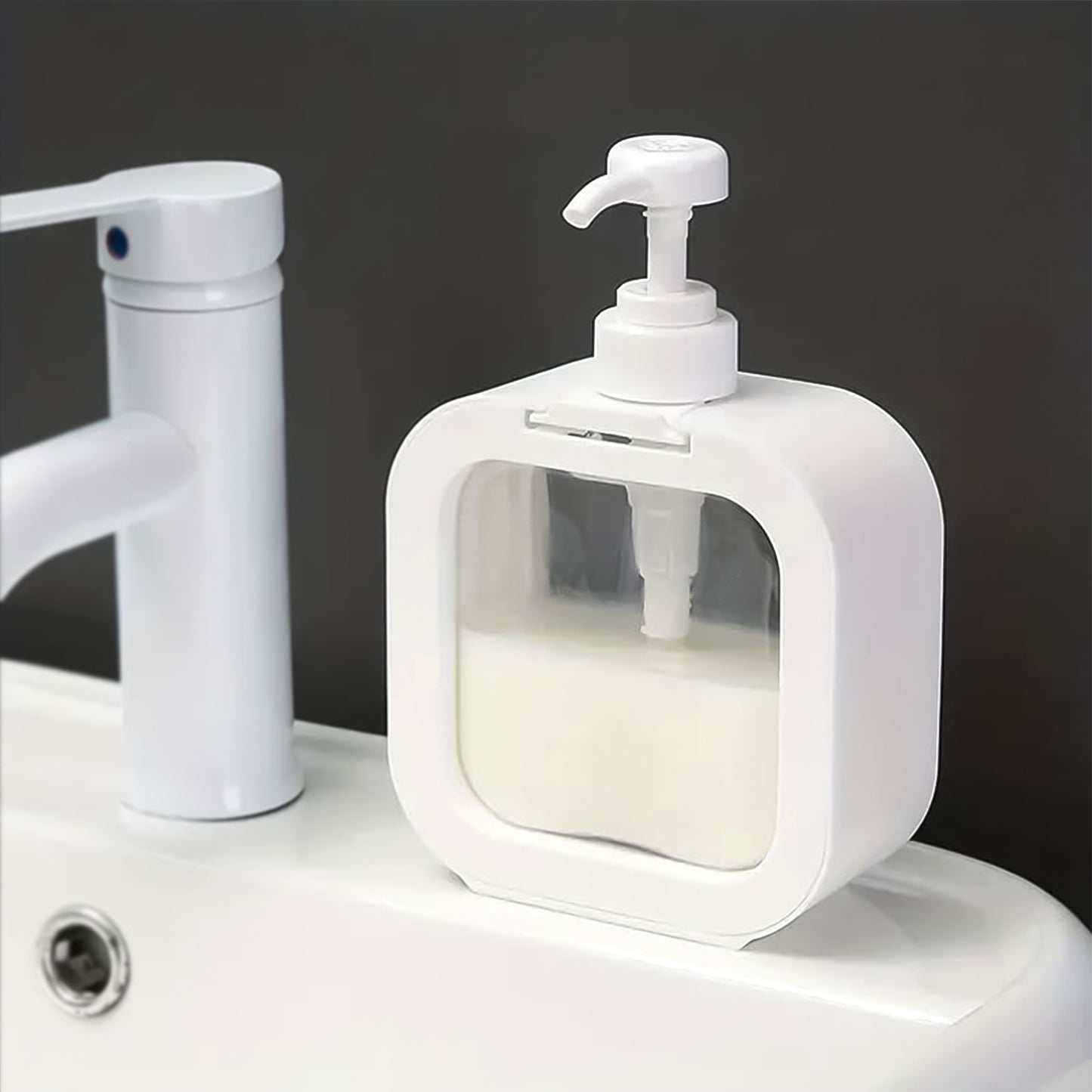 Snap Sink Dispenser Plastic Clear Empty Pump Lotion Bottles Random Colour (1 Set)