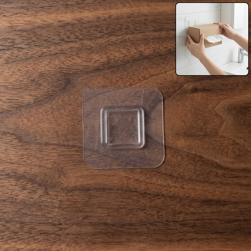 Transparent Adhesive Wall Mount Utility Sticker (1 Pc)