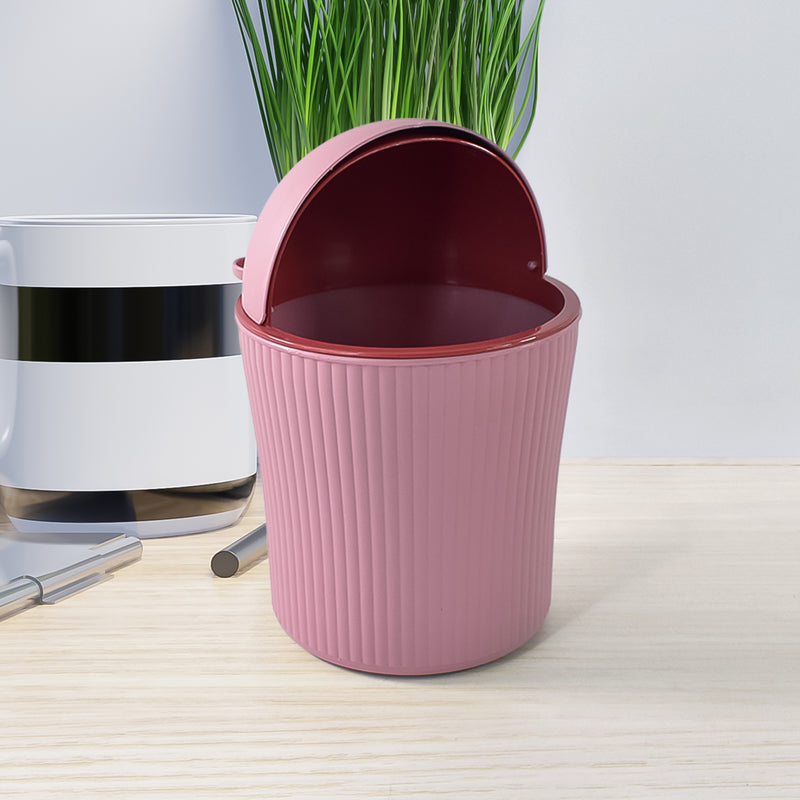 Mini Tabletop Dustbin (1 Pc/ 1200 ml/ Mix Colour)