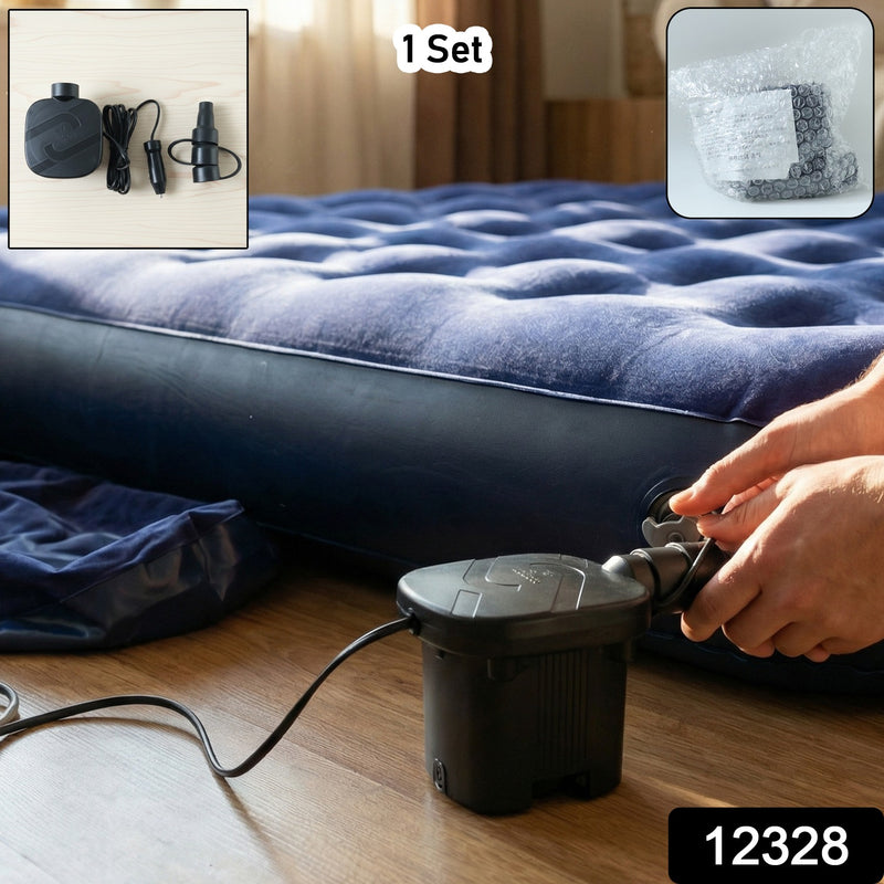 Portable Electric Air Pump Inflator Set With Car Charging Adapter (1 Set)