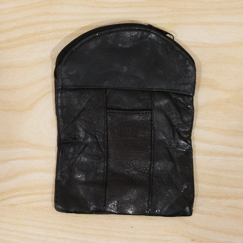 Leather Mini Zipper Pouch  Compact Coin  Card Organizer For Men  Women
