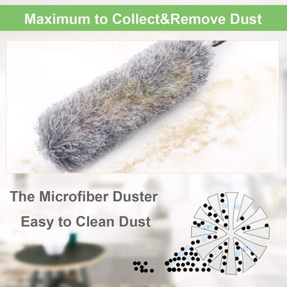 Microfiber Duster With 100 Inches Extendable Handle Pole