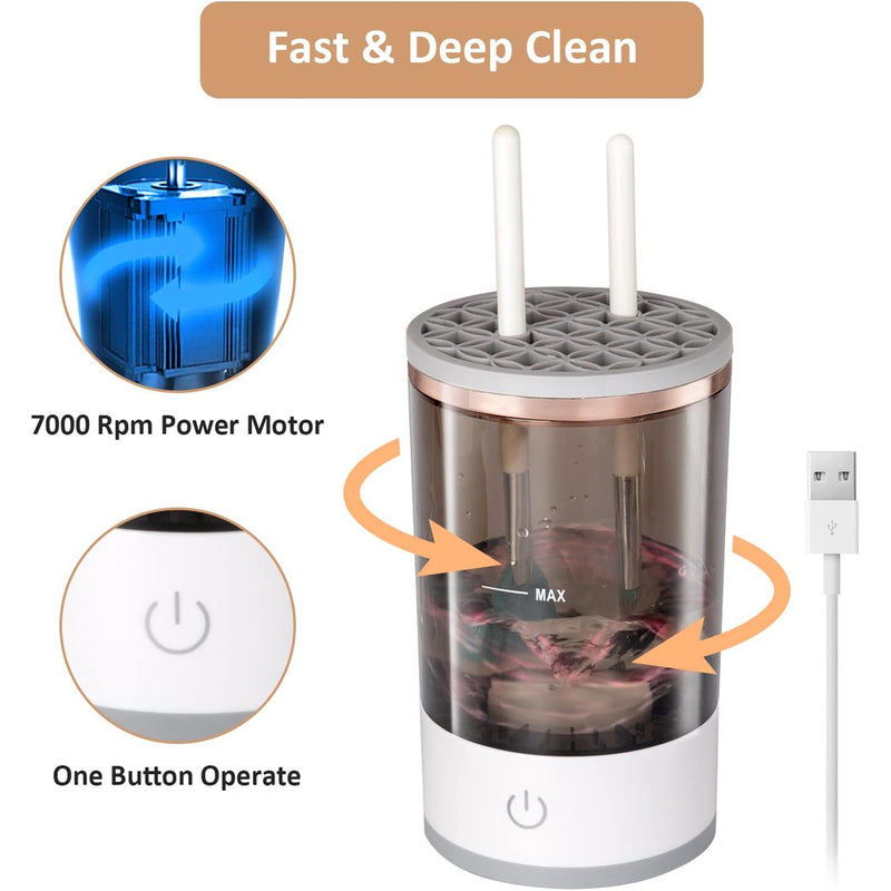 Automatic Makeup Brush Cleaner, Fast Electric Brush Cleaner & Brushes Organizer Tool (1 Pc)