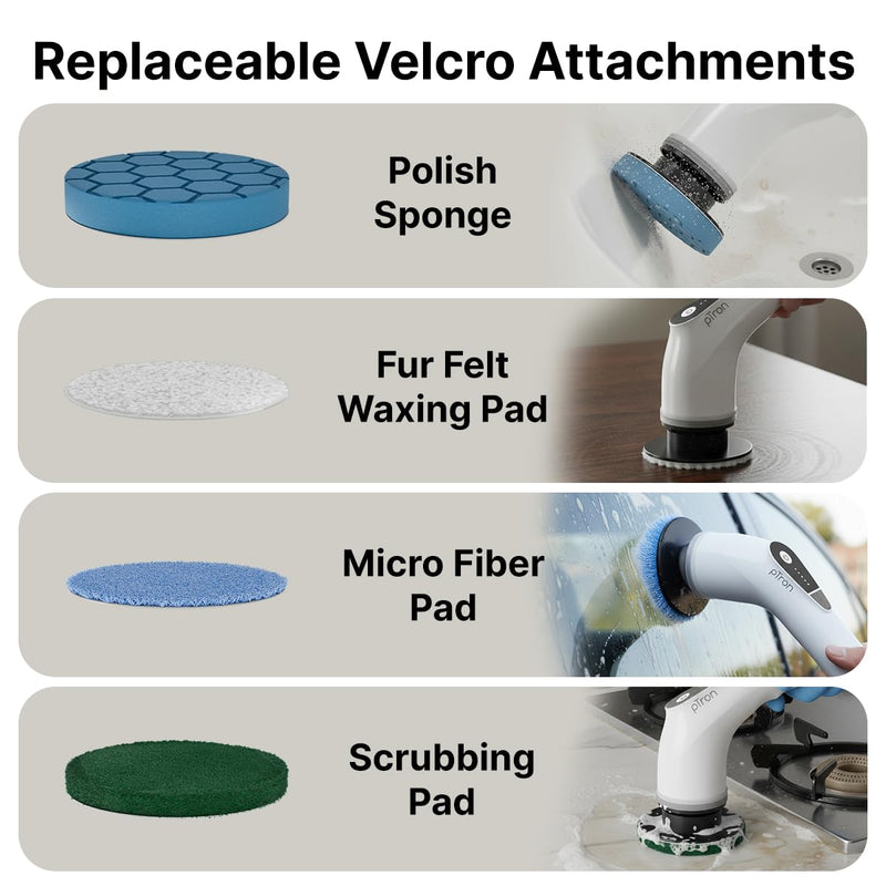 9-in-1 Electric Spin Scrubber – 9 Brush Heads