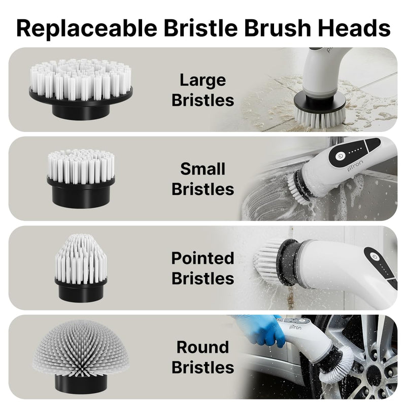 9-in-1 Electric Spin Scrubber – 9 Brush Heads