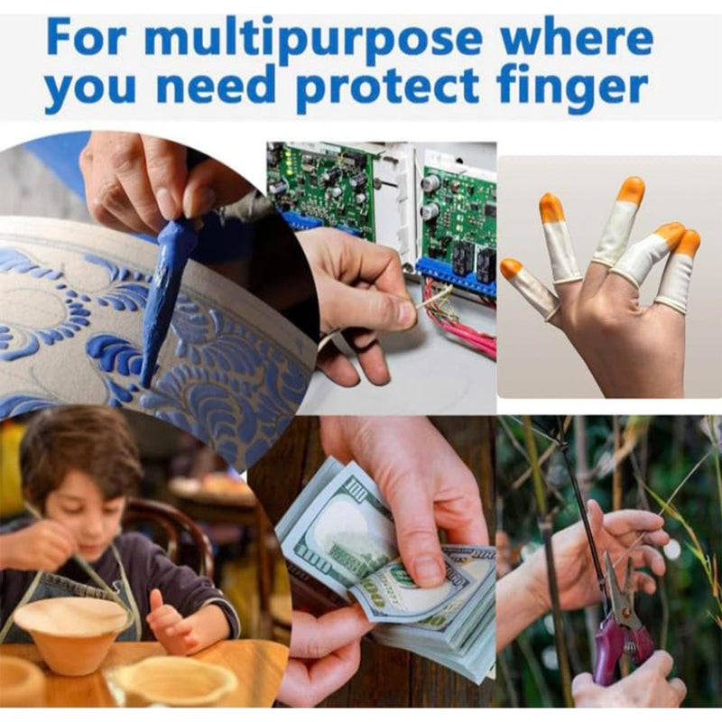 Silicone Finger Protector Caps Reusable Anti Slip Fingertip Covers (10 Pcs Set)