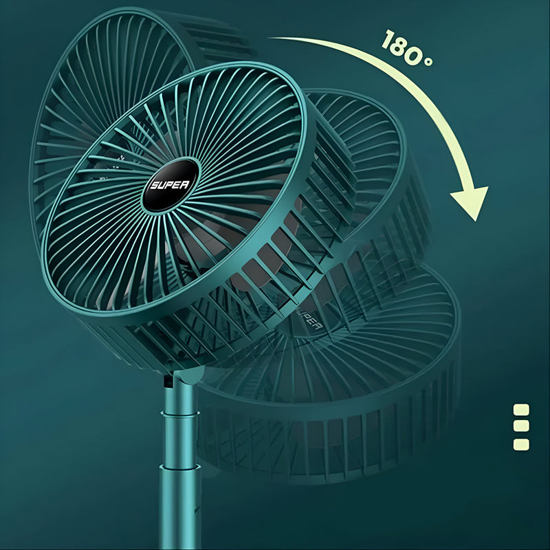 4642 Telescopic Electric Desktop Fan Height Adjustable Foldable  Portable For Travelcarry  Silent Table Top Personal Fan For Bedside Office Table (Battery Not Include)