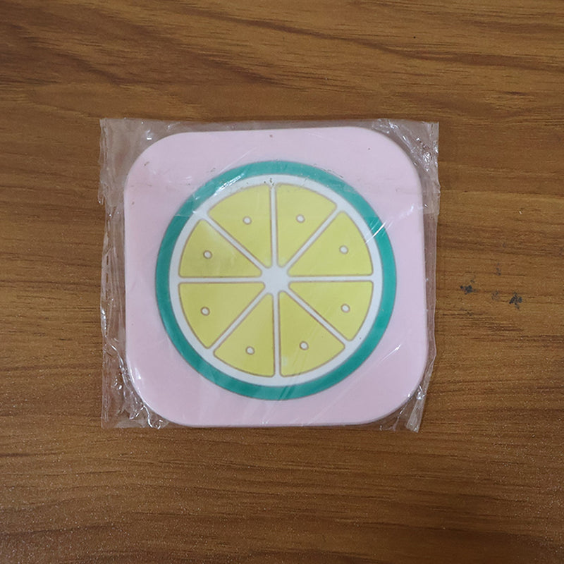 Premium Silicone Drink Coaster (1 Pc, 8×8 cm / Mix Design)
