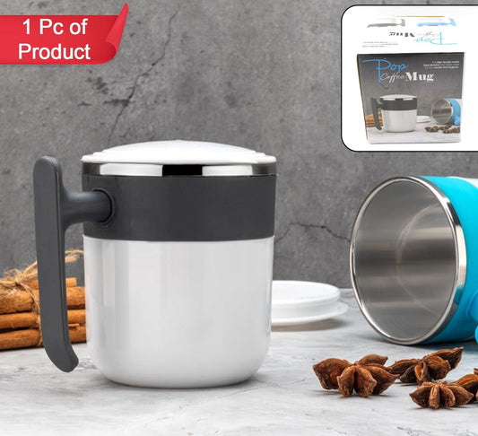 Insulated Double Wall Stainless Steel Coffee And Milk Cup With Lid - Coffee Cup