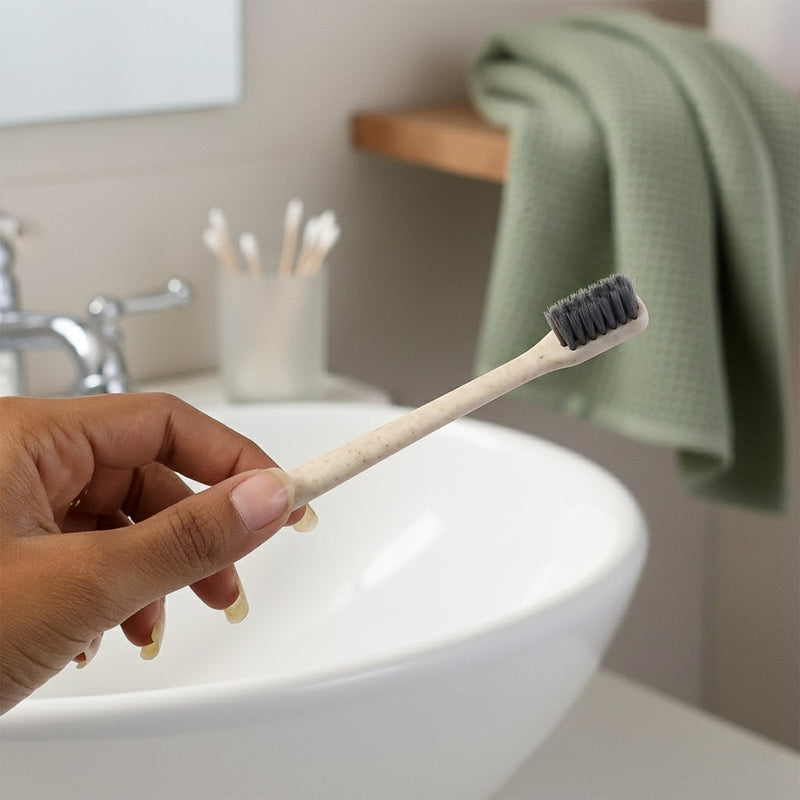 Wheat Straw Soft-Bristle Toothbrush for Deep Cleaning & Dental Care (1 Pc)