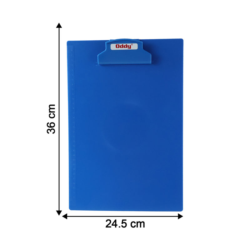 Oddy Plastic Clip Board 1 Pc Blue A4 Size With Secure Grip