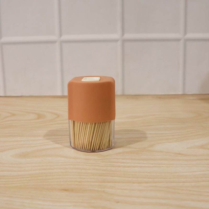 Toothpick Dispenser Box Set Automatic Pop-up Holder For Dining Table (1 Set)