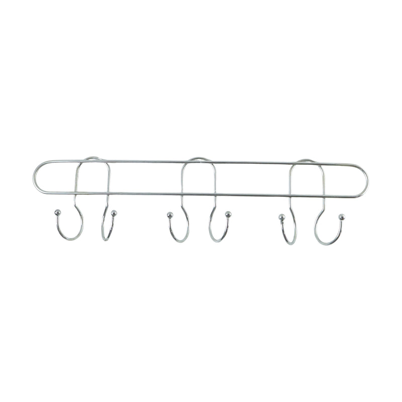 Premium Wall Mounted Metal Multi Hook Rack 1 Pc