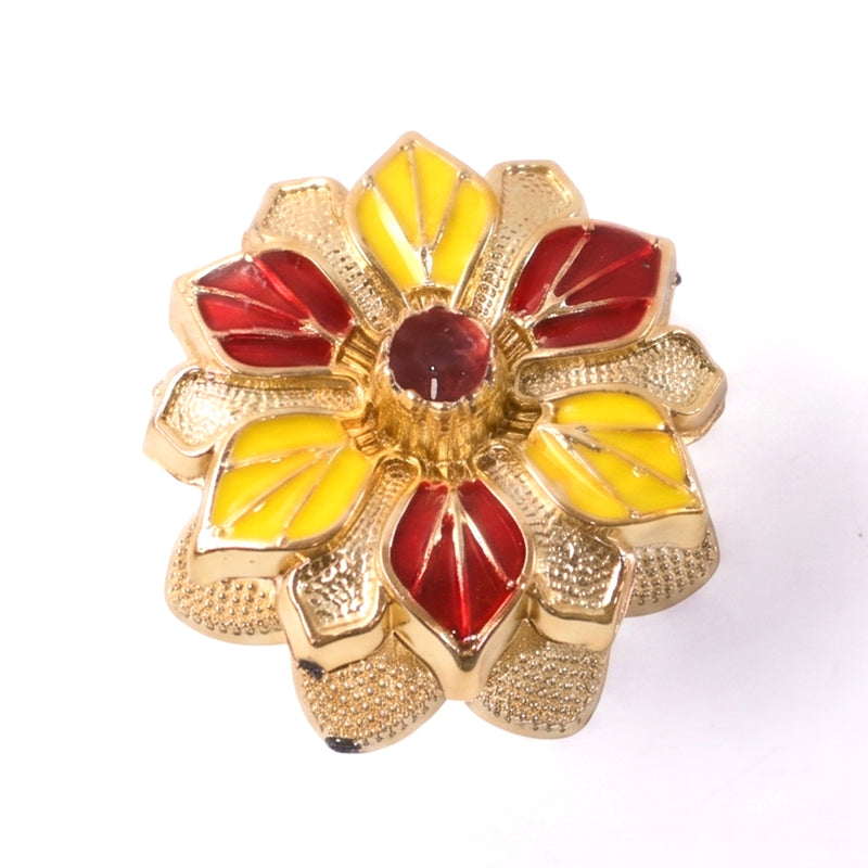 Decorative Golden Kankavati Kumkum Box Traditional Sindoor Holder Pooja (1 Pc)