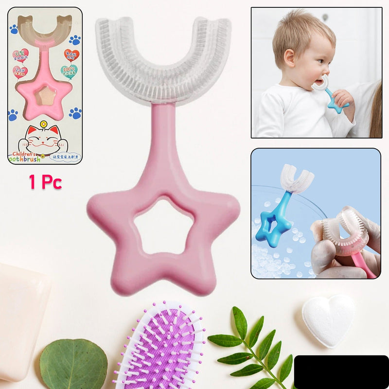 Star U-shape Silicone Manual Toothbrush (1 Pc)